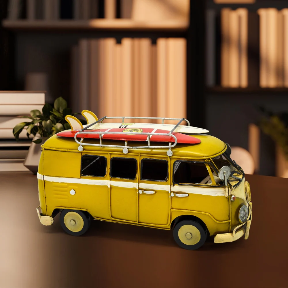 Boyle Metal Ornament Home Decor Collectible Kombi Van 20x9x11cm (Yellow) - Image 6