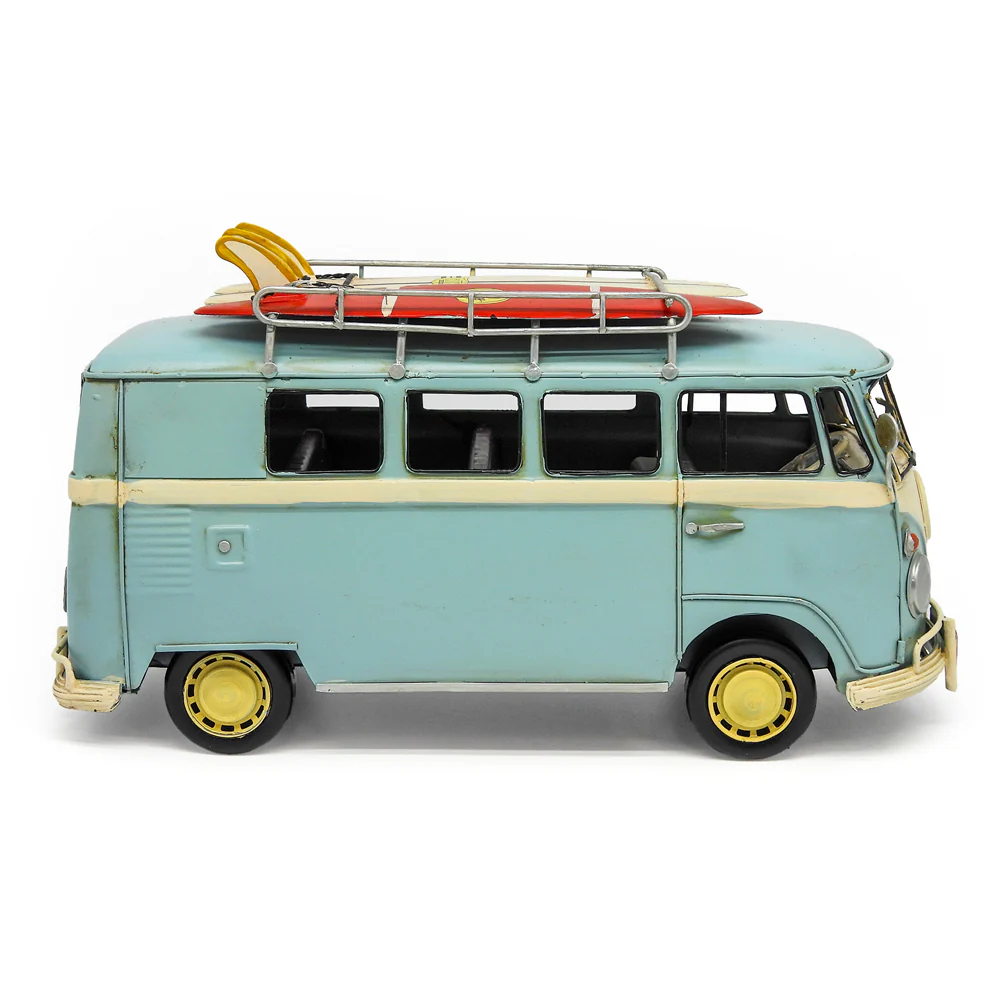 Boyle Metal Ornament Home Decor Collectible Kombi Van 32x12.5x17cm (Blue) - Image 3