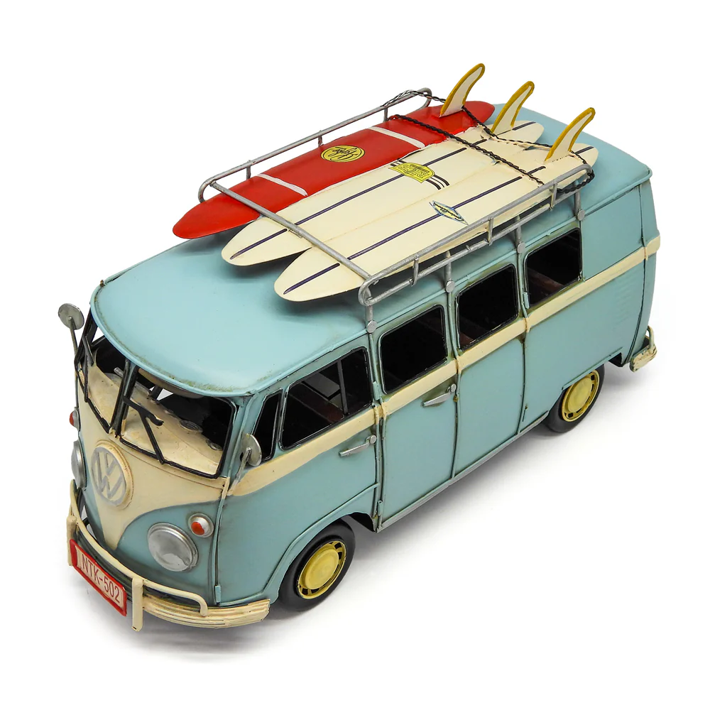 Boyle Metal Ornament Home Decor Collectible Kombi Van 32x12.5x17cm (Blue) - Image 6