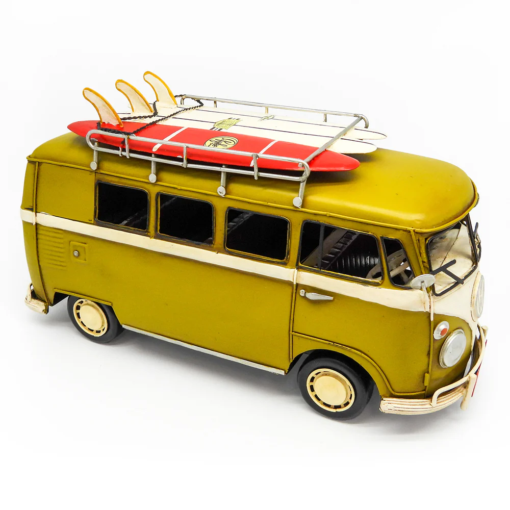 Boyle Metal Ornament Home Decor Collectible Kombi Van 32x12.5x17cm (Yellow) - Image 2