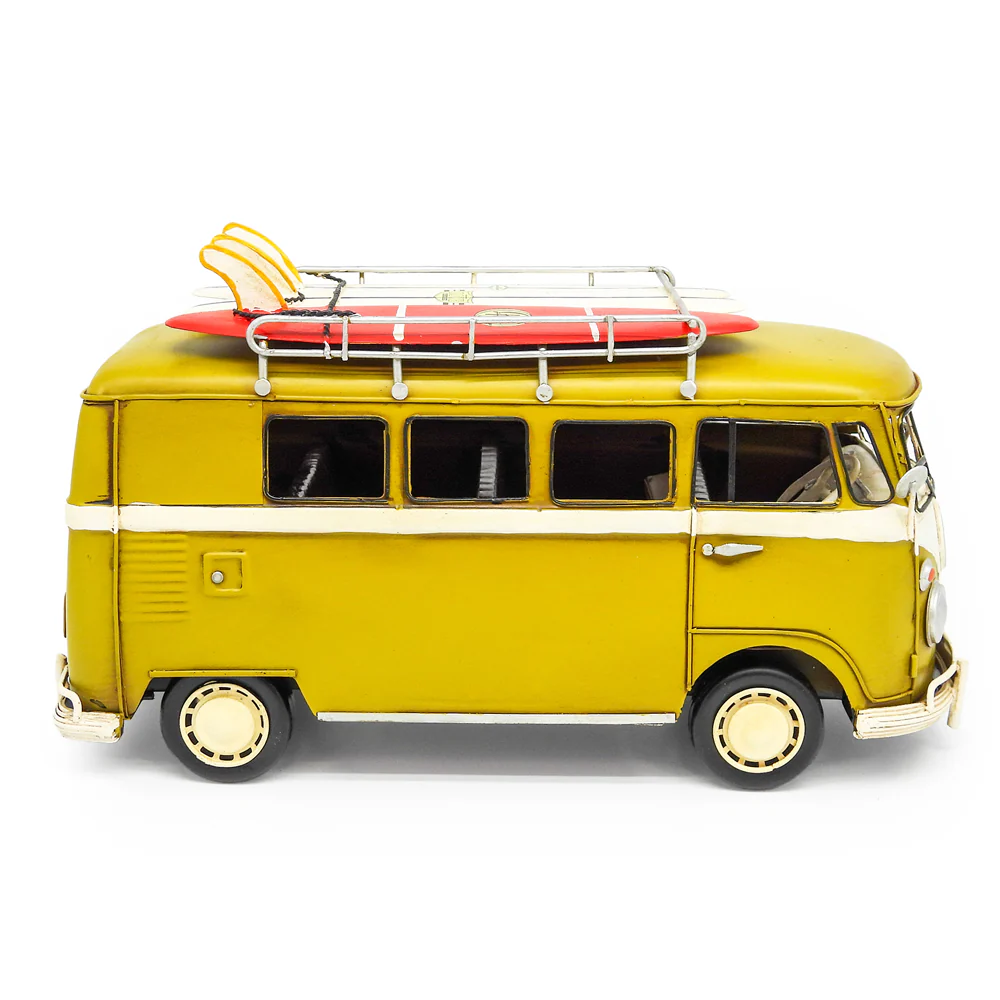 Boyle Metal Ornament Home Decor Collectible Kombi Van 32x12.5x17cm (Yellow) - Image 3