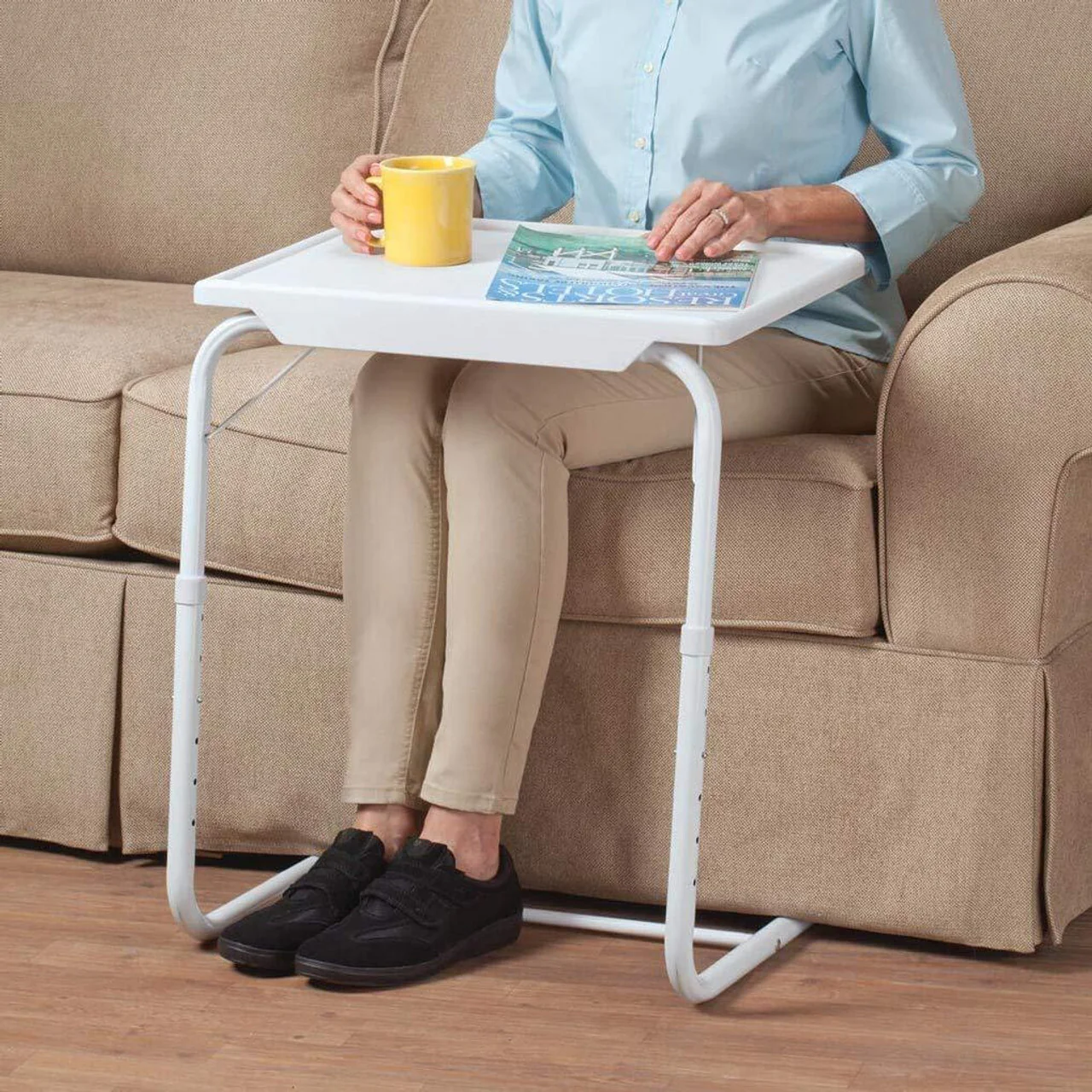 BR Home Portable Metal Adjustable Table - Image 2