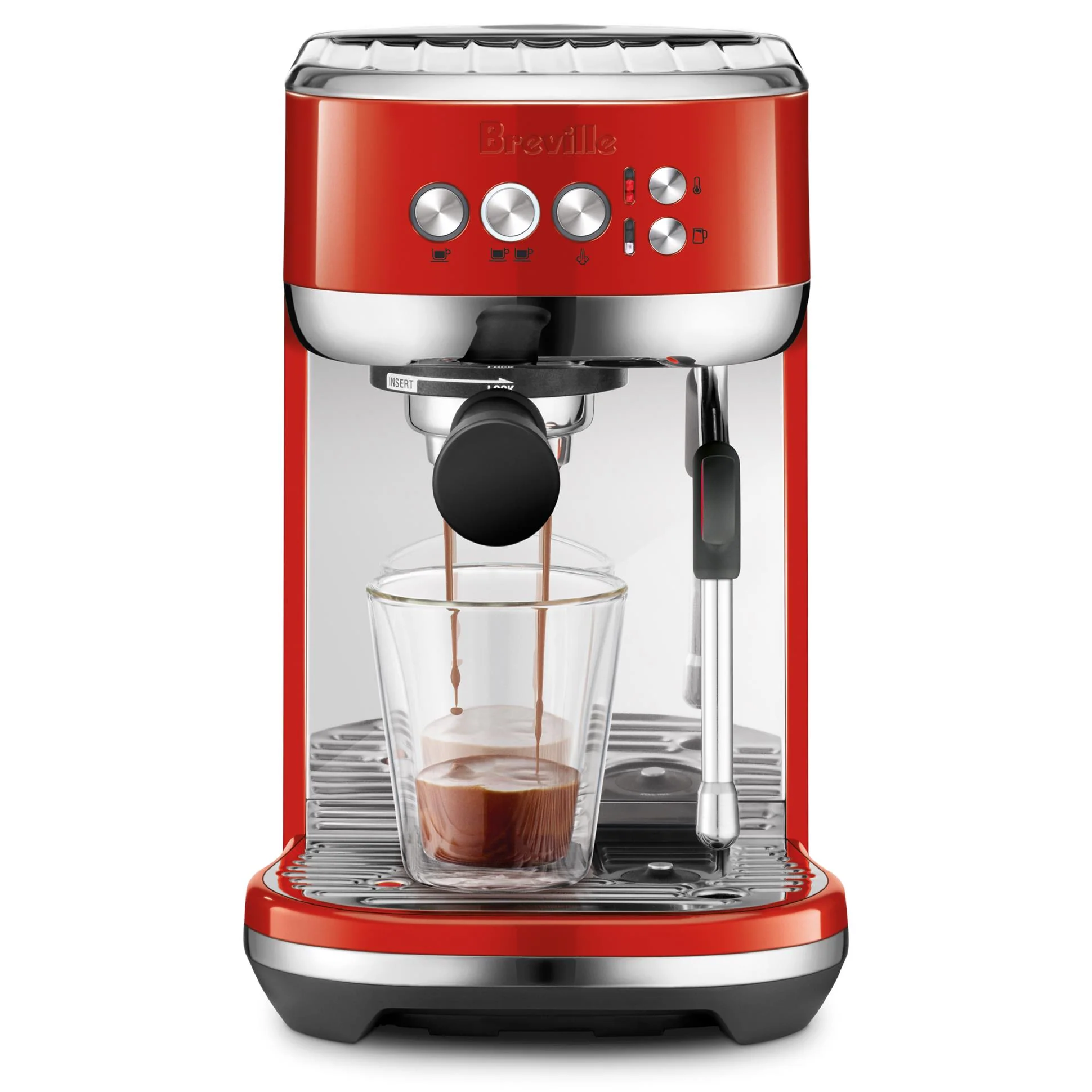 Breville Bambino Plus Espresso Coffee Machine (Pomodoro Rosso) - Image 2