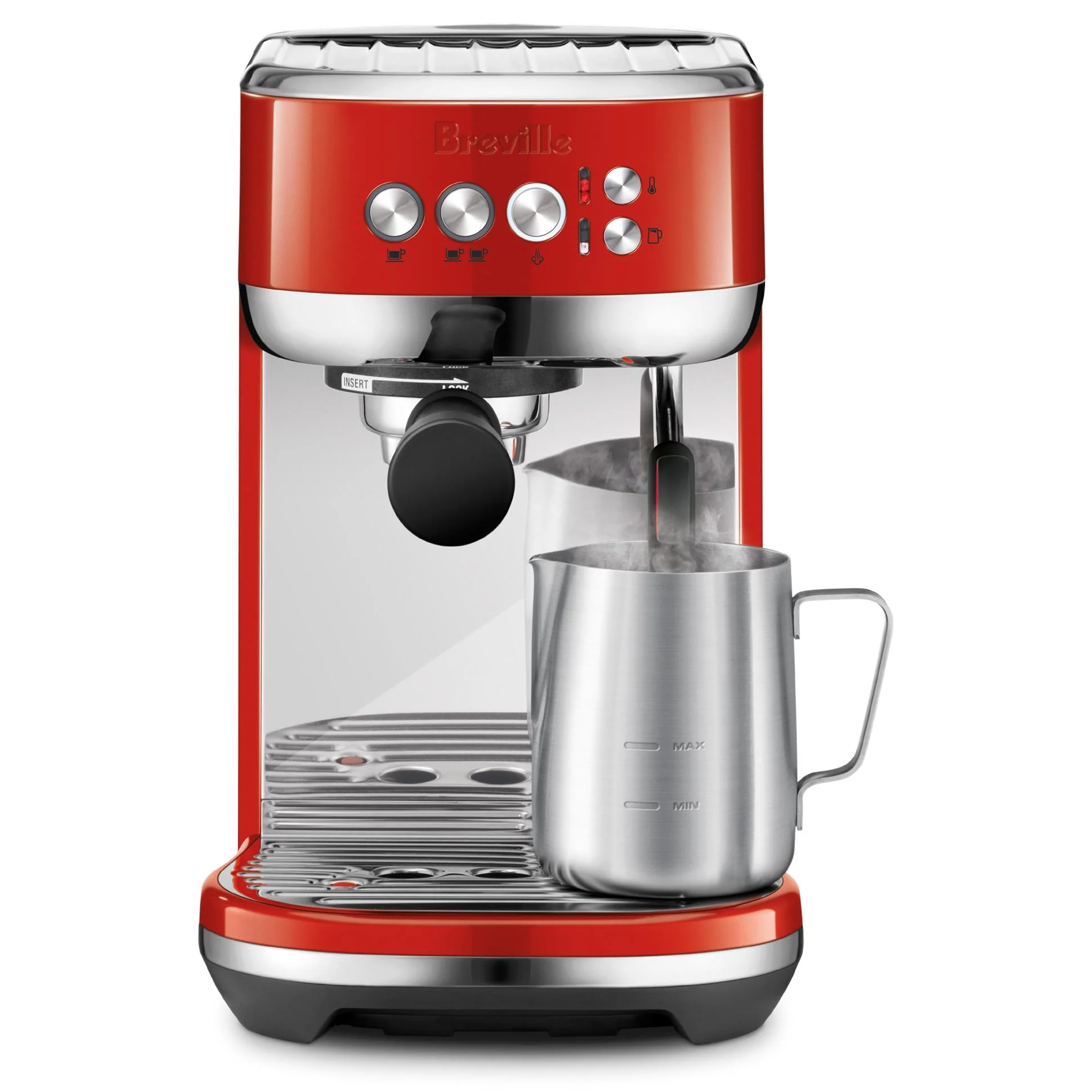 Breville Bambino Plus Espresso Coffee Machine (Pomodoro Rosso) - Image 3