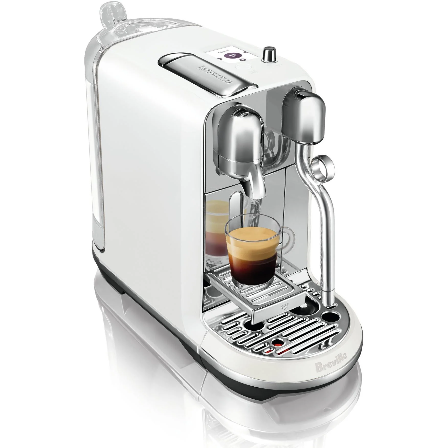 Breville Nespresso Creatista Plus Coffee Machine (Sea Salt White) - Image 3