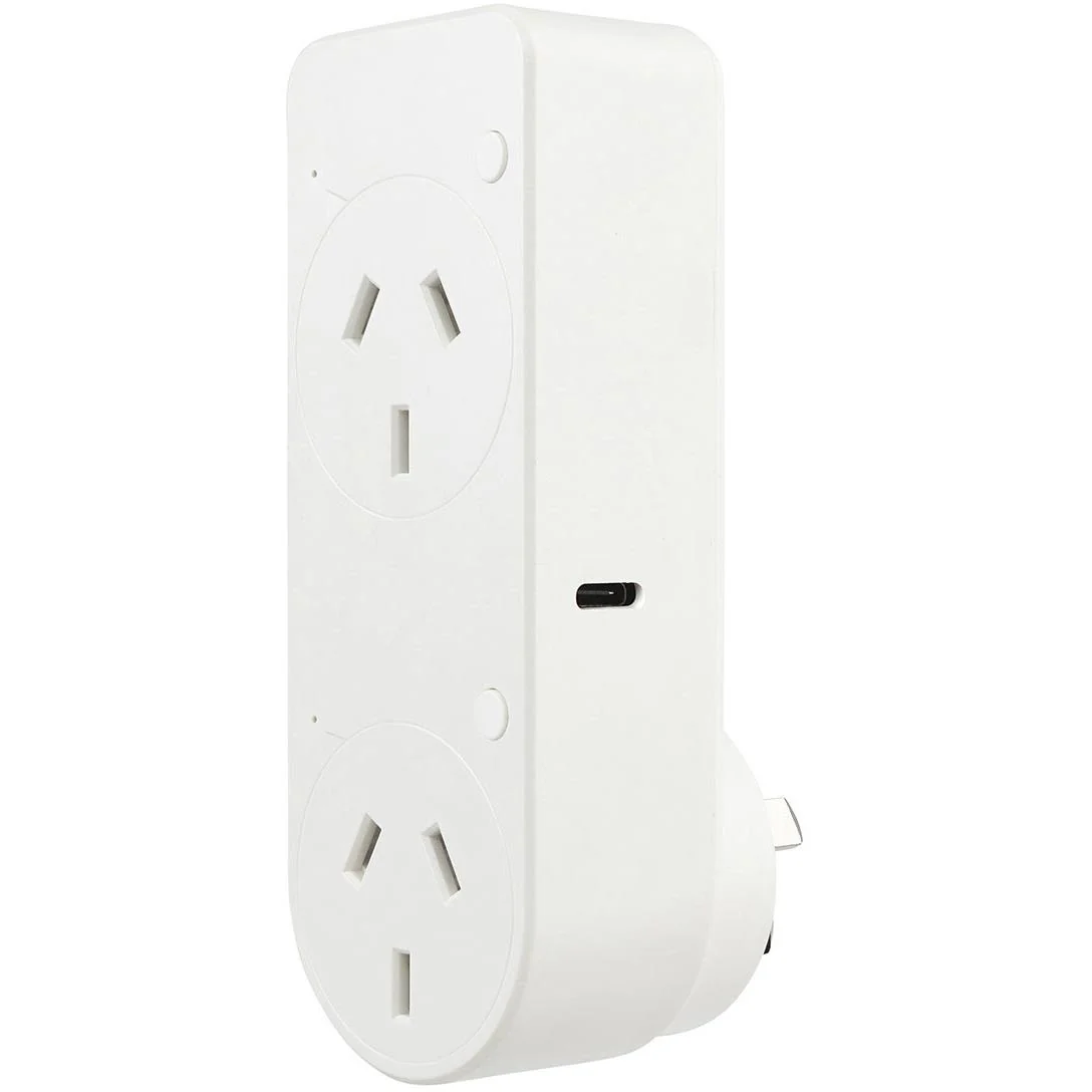 Brilliant Smart Wi-Fi Double Outlet with USB-A & USB-C - Image 3