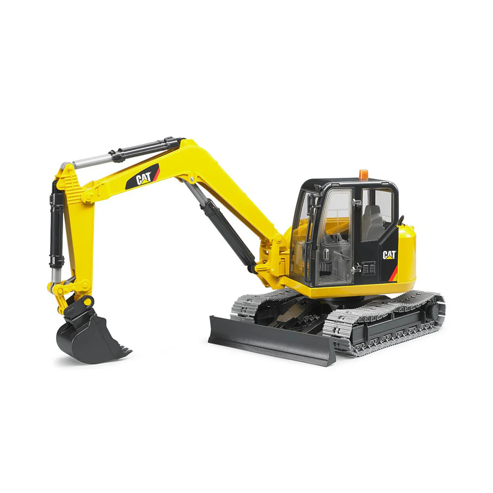 Bruder Licensed 1:16Ā Scale Caterpillar Mini Excavator With Genuine Chain Links Tracked Chassis