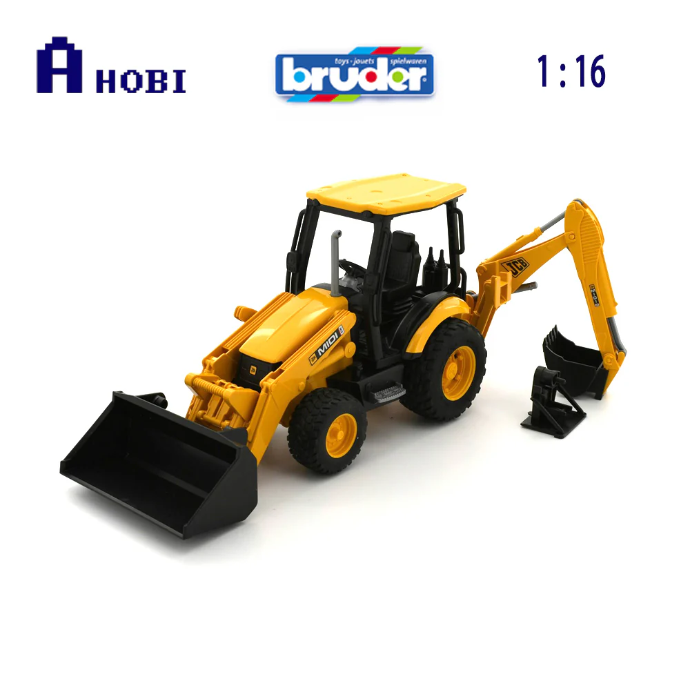 Bruder Licensed 1:16 Scale JCB Midi CX Backhoe Loader Model Yellow - Image 3