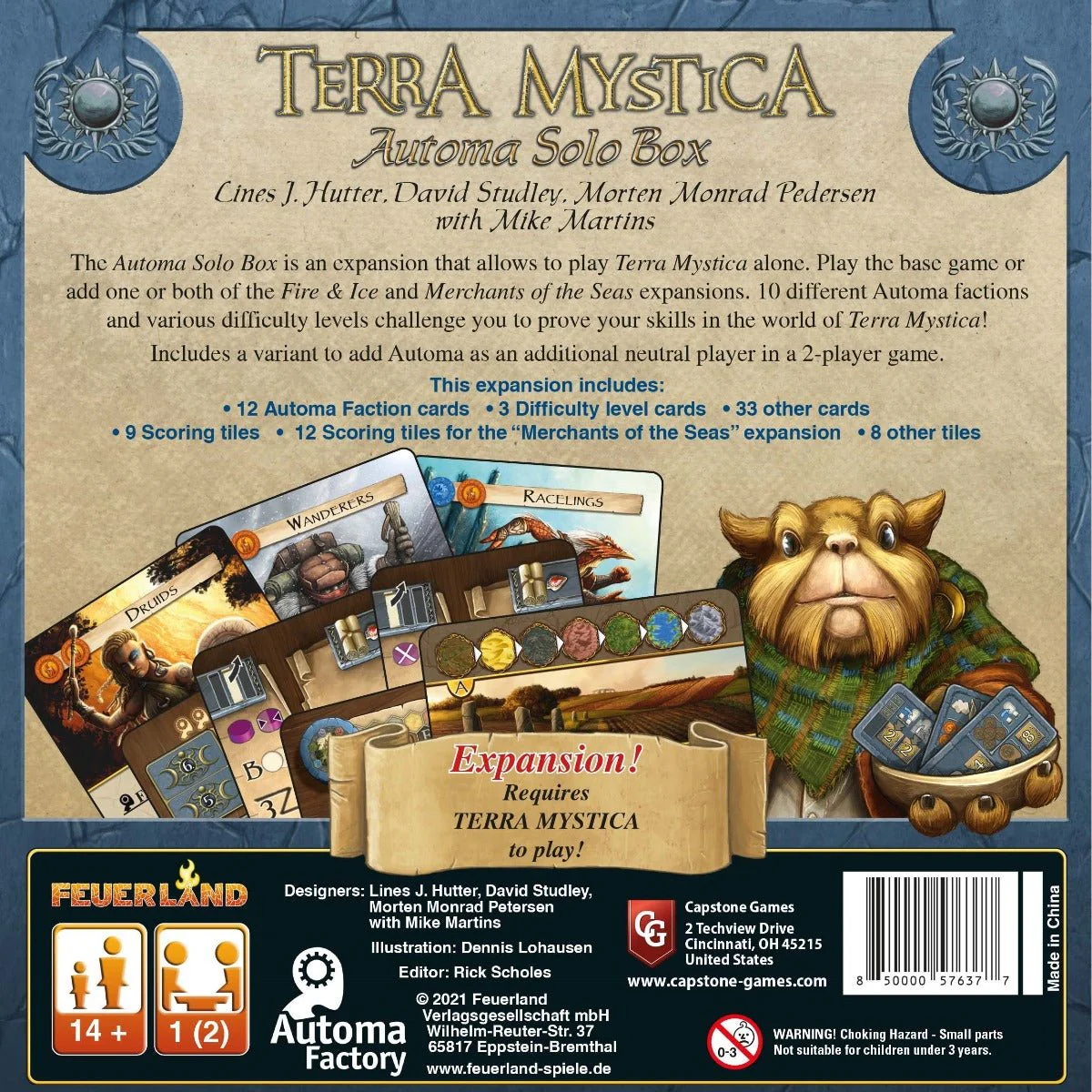 Capstone Games Terra Mystica: Automa Solo Box Board Game - Image 2
