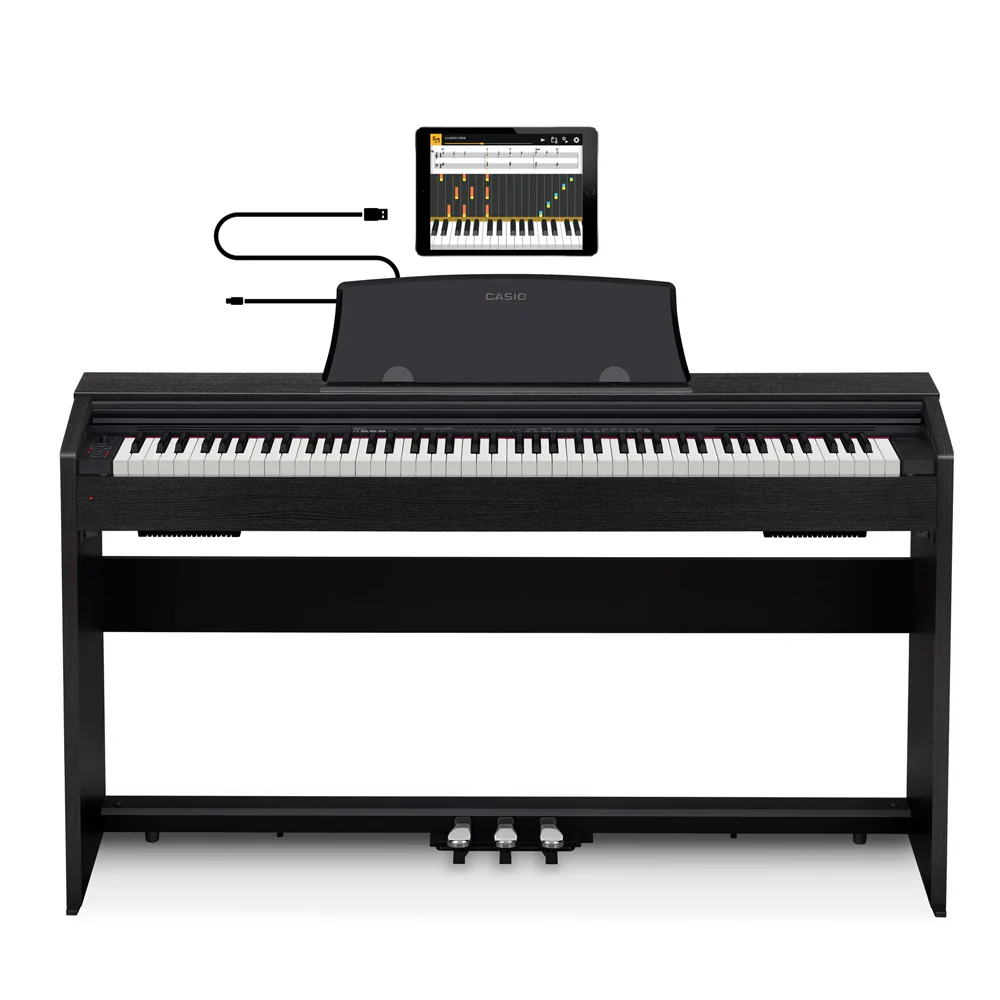 Casio PX-770BK Privia 88-Note Digital Electric Piano with Foot Pedals and Bench (Black) - Image 4