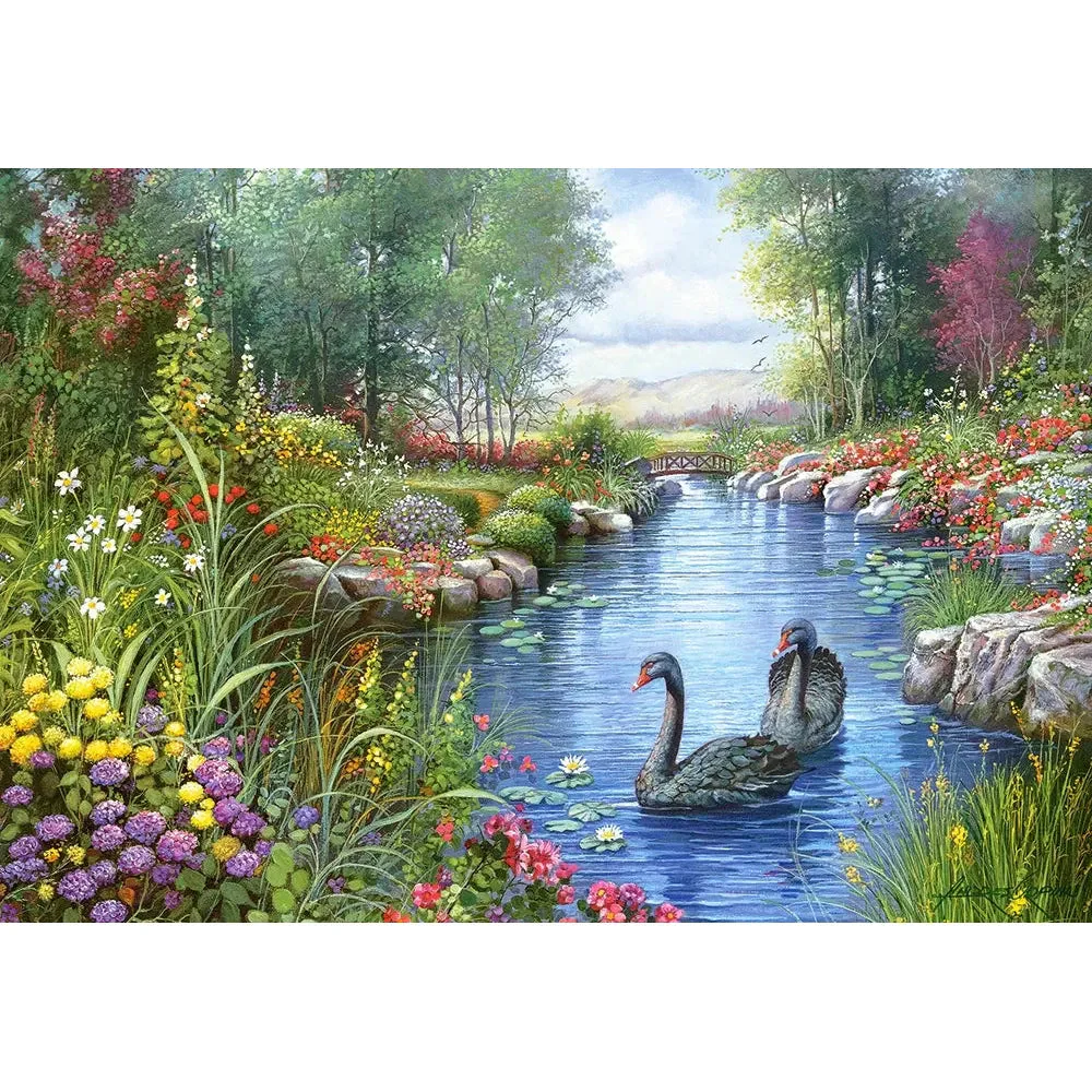 Castorland 1500-Pieces Black Swans Andres Orpinas Puzzle - Image 2