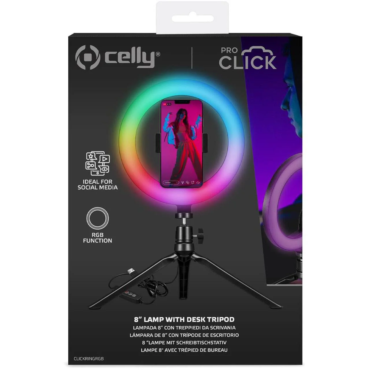 Celly RGB 8" Ring Light - Image 2