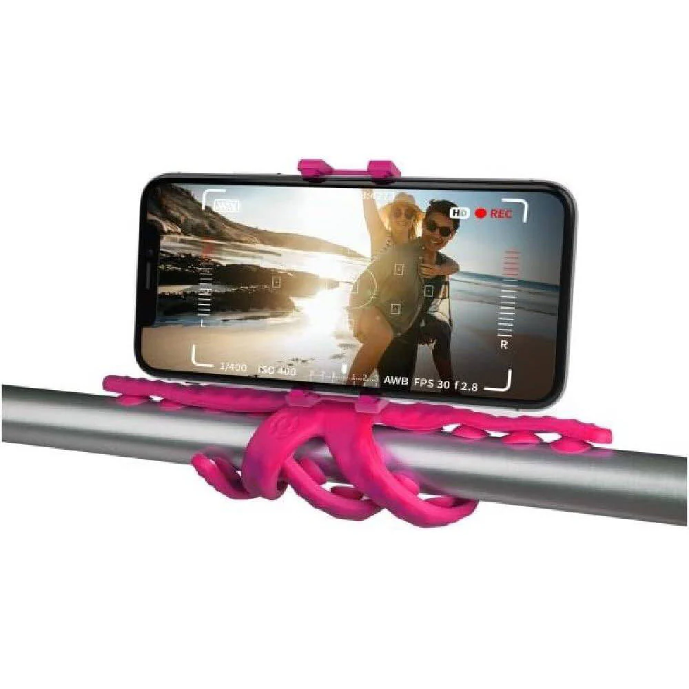 Celly Squiddy Flexible Mini Tripod Silicone Phone Holder 20cm (Pink) - Image 2