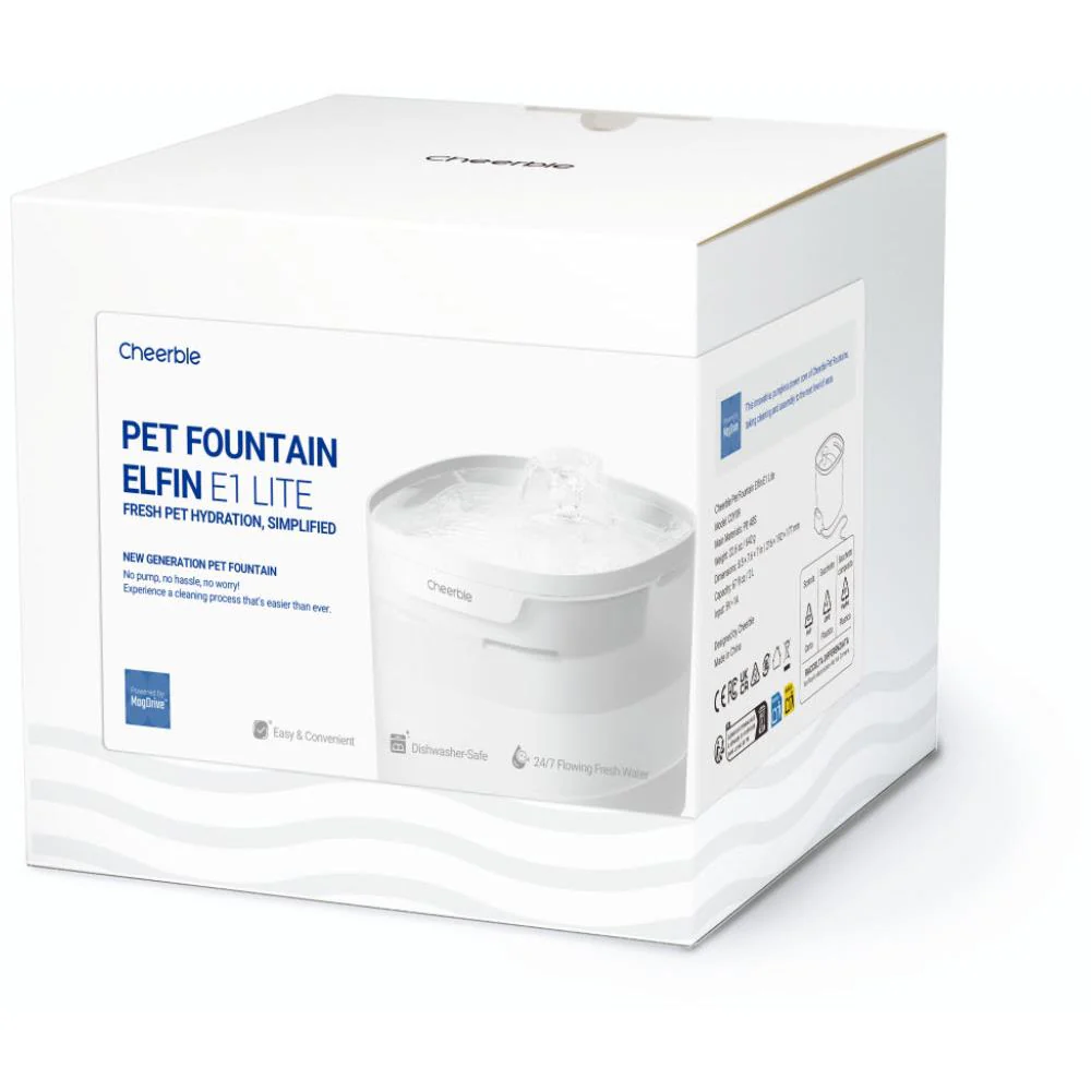 Cheerble E1 Elite Pet Drinking Fountain (White) - Image 8