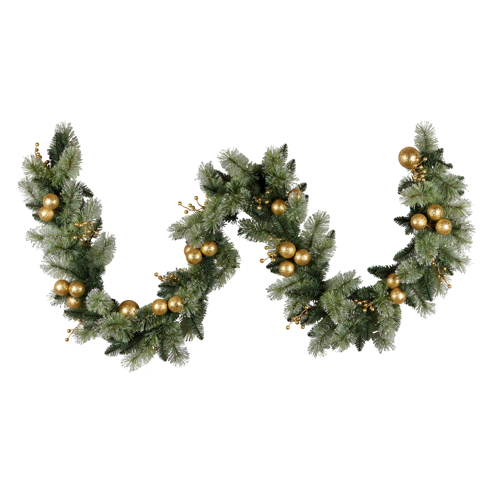 Christabelle 2.7m Christmas Garland with Gold Baubles - Image 4