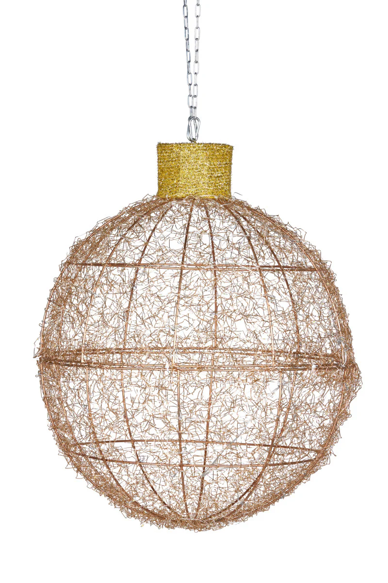 Christabelle 50cm Illuminated Christmas Bauble (Gold LED) - Image 2
