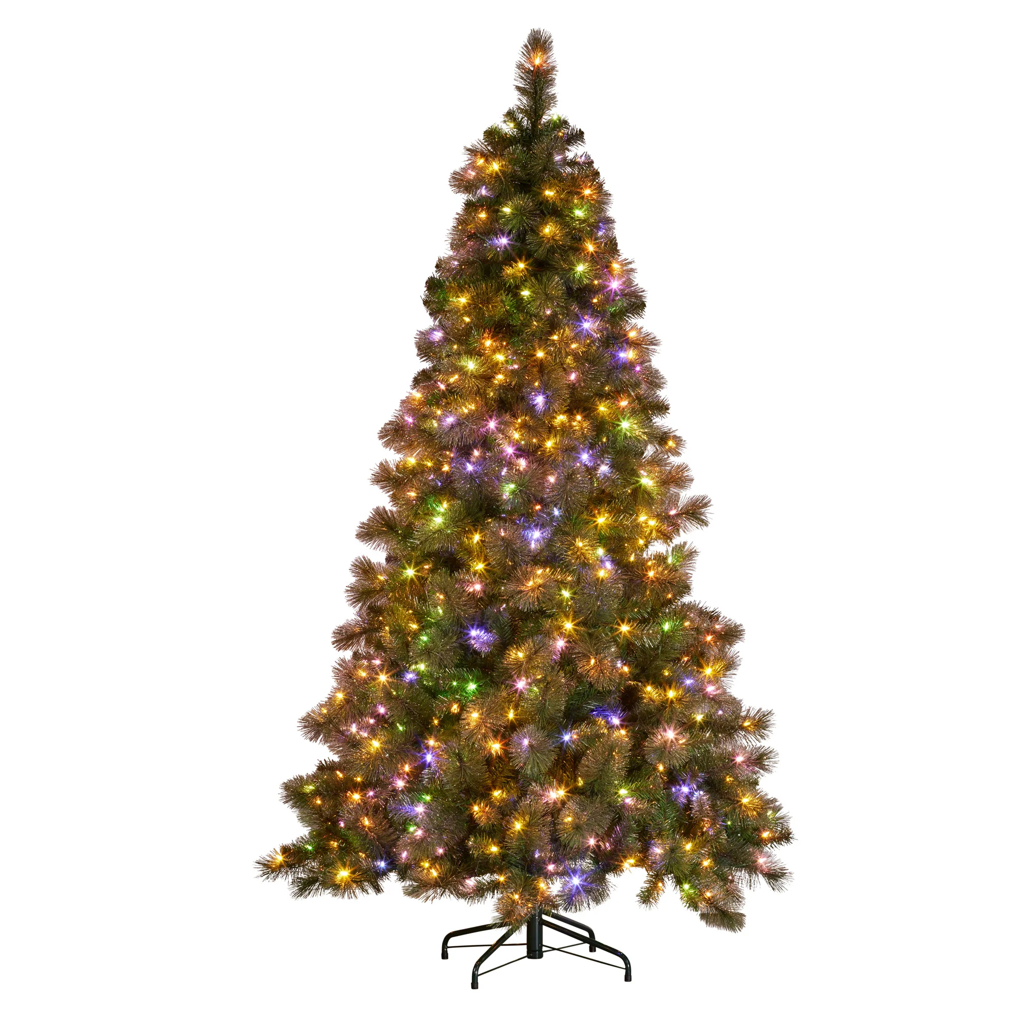 Christabelle 7.5ft Christmas Tree Glittery Gold Pine 650 LED Multi-functional Lights Xmas Decor - Image 5