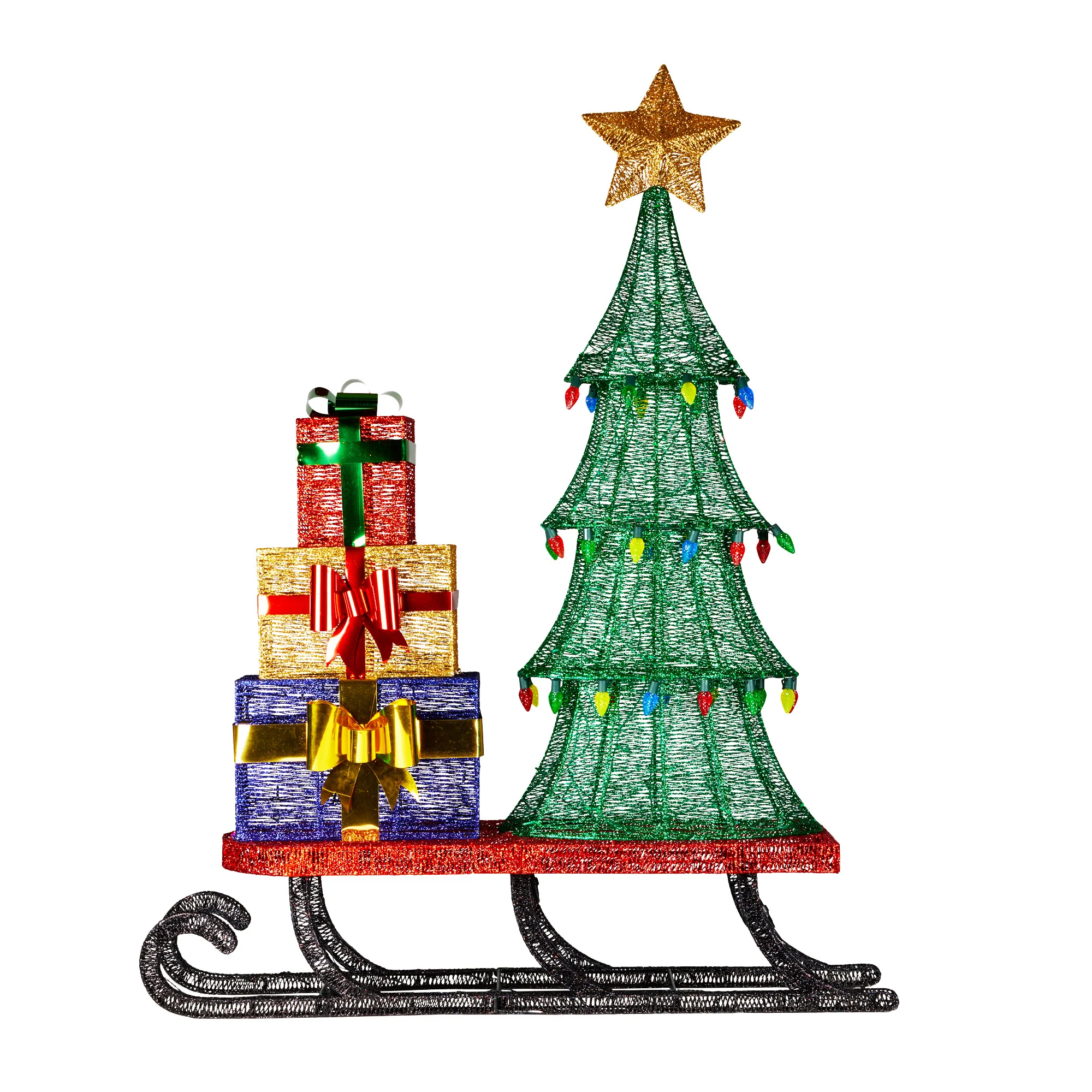Christabelle Christmas Display Sled with Tree and Presents -  183cm - Image 2