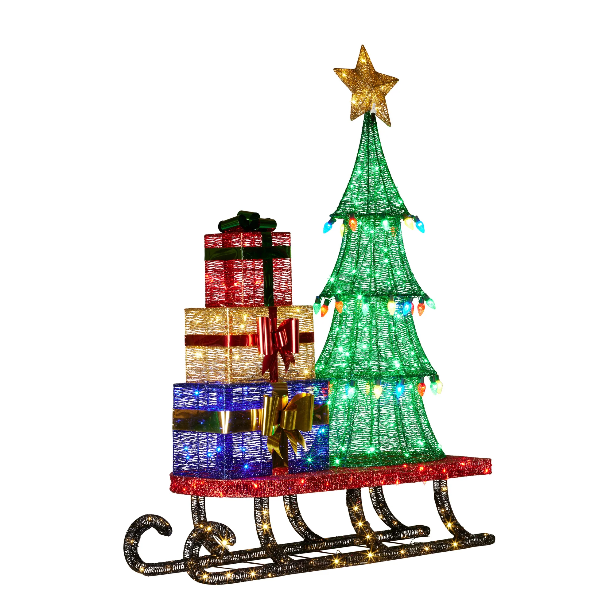 Christabelle Christmas Display Sled with Tree and Presents -  183cm - Image 8