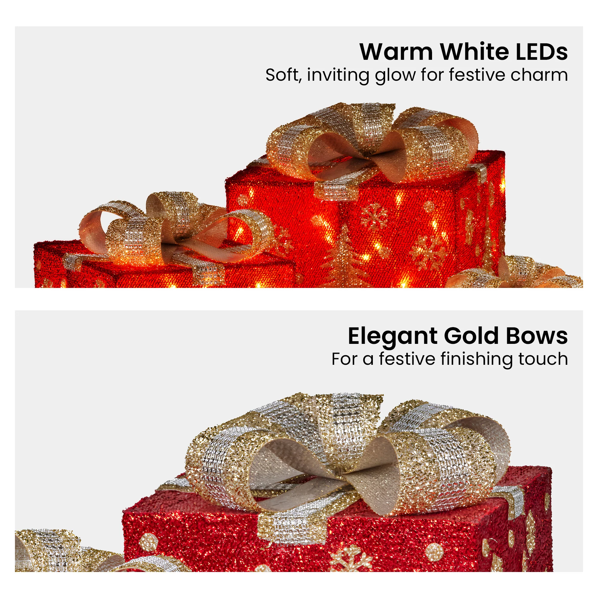 Christabelle LED Christmas Gift Box Set (3-Piece) - Image 3