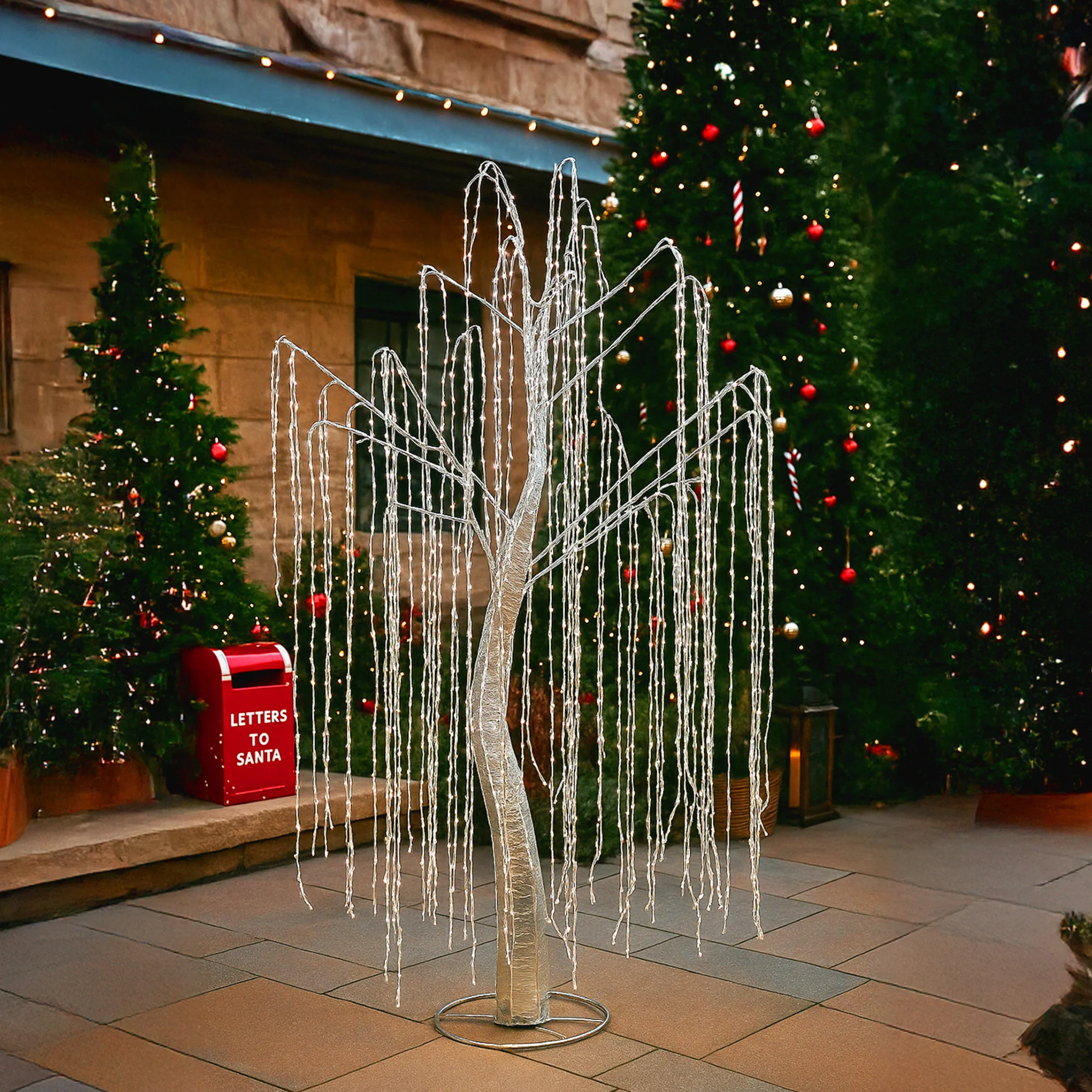 Christabelle Silver Willow Tree 120cm Christmas Display - Image 7