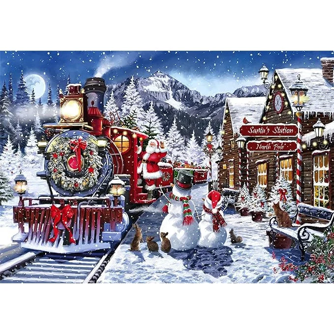 Clementoni Impossible Puzzle Train Station With Santa 500 Pieces - Image 2