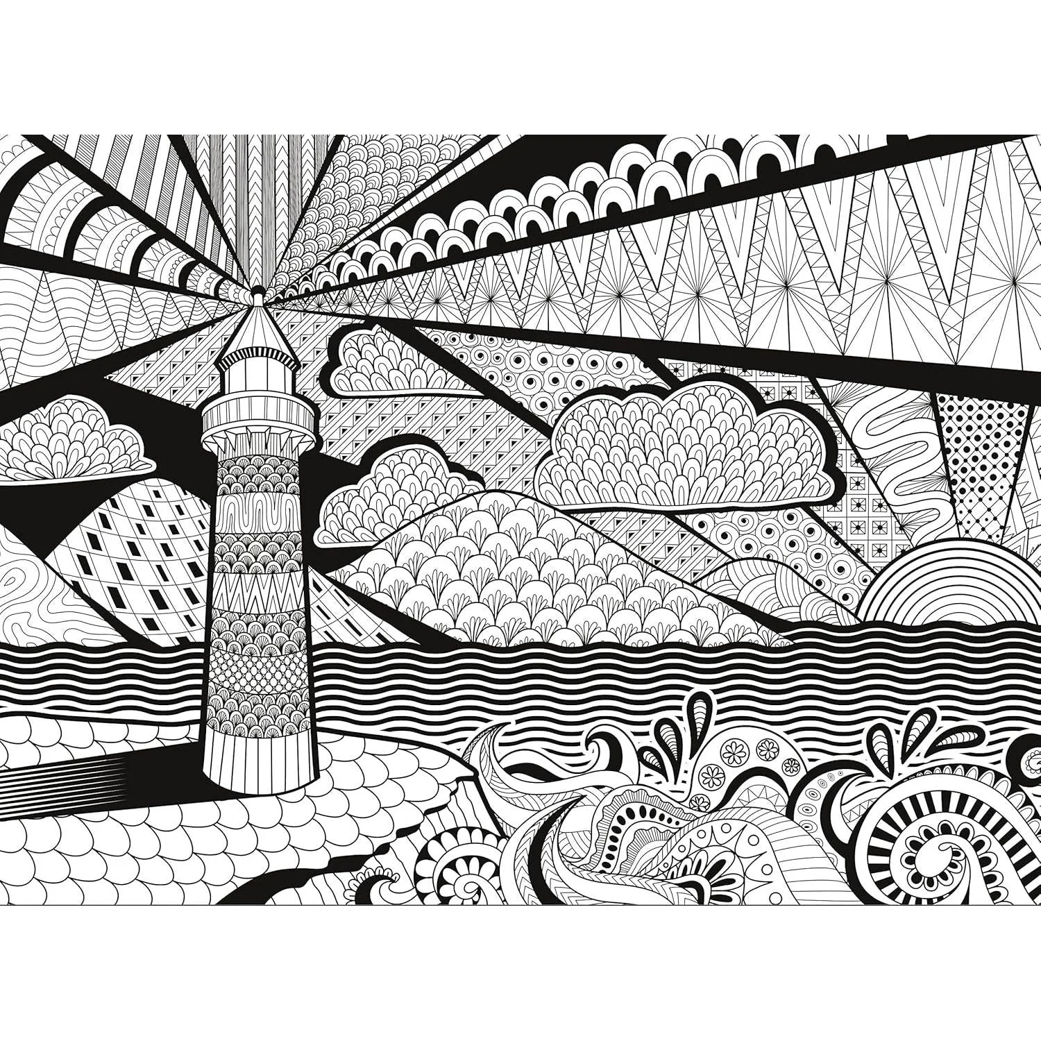 Clementoni Lighthouse 3D Colour Therapy Puzzle (500pc) - Image 2