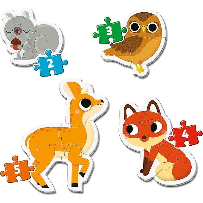 Clementoni My First Puzzles Forest Animals 4 Shaped Puzzles - Image 2