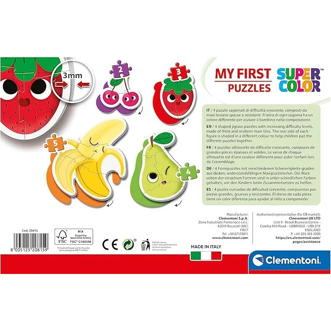 Clementoni My First Puzzles Fruits 4 Shaped Puzzles - Image 3