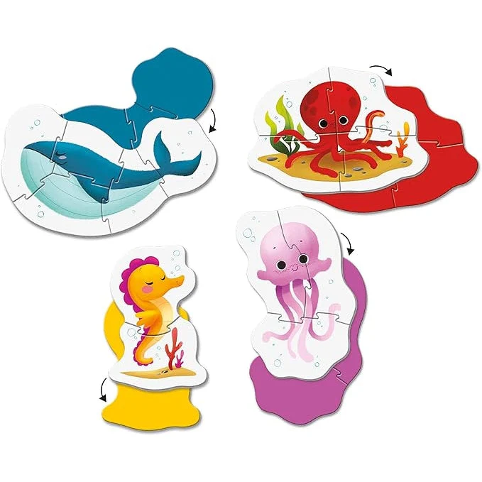 Clementoni My First Puzzles Sea Life 4 Shaped Puzzles - Image 2
