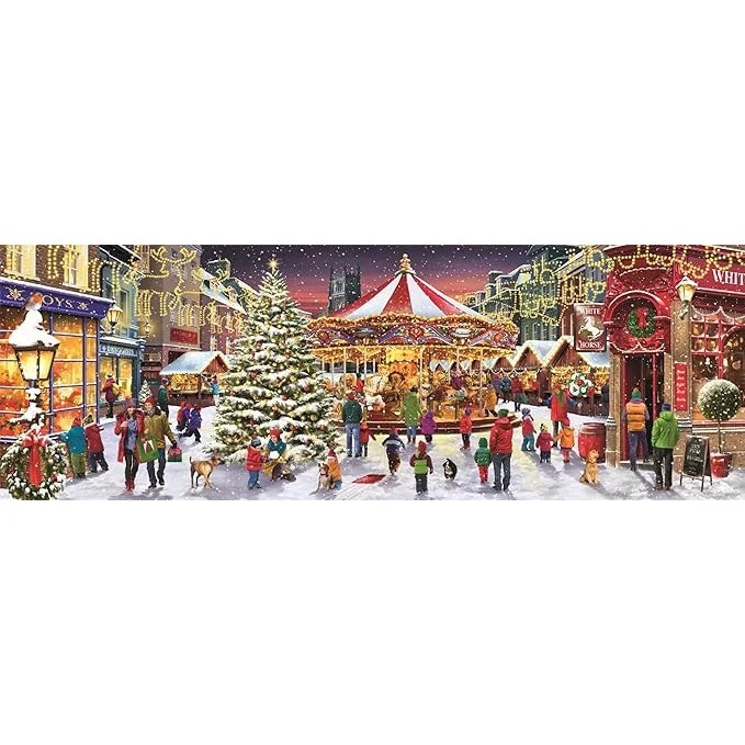 Clementoni Panorama Puzzle Christmas Village 1,000 Pieces - Image 3