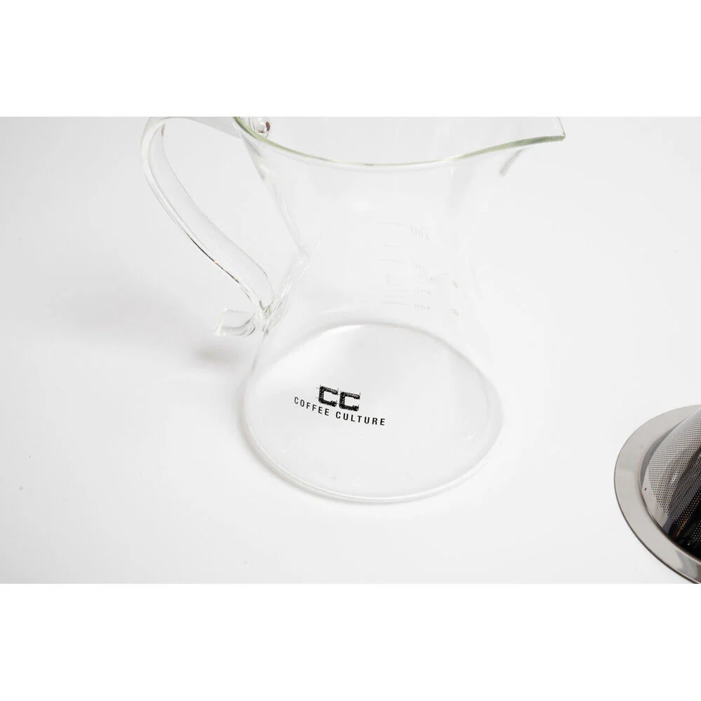 Coffee Culture 400ml Pour Over Coffee Maker Dripper Glass Jug with Filter/Handle - Image 4