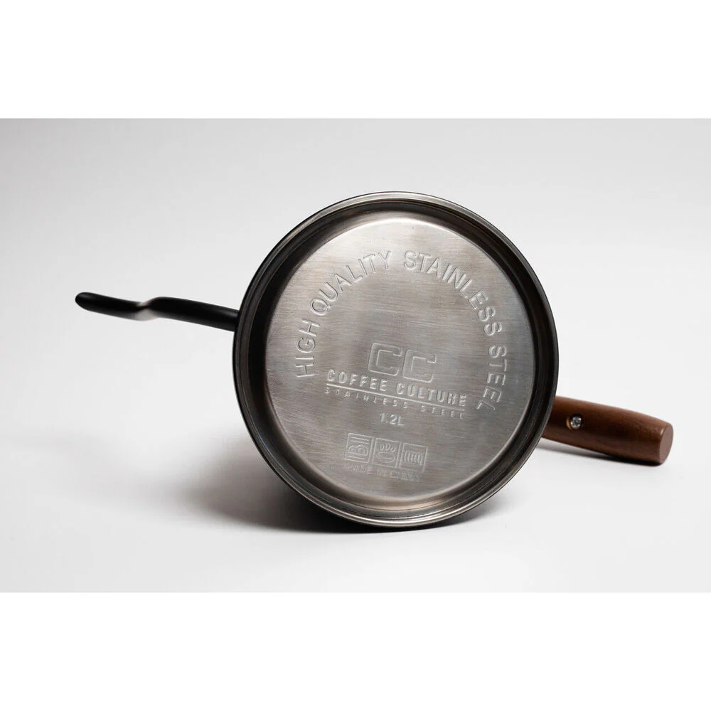 Coffee Culture Stainless Steel 1.2L Goose Neck Kettle with Thermometer (Black) - Image 6