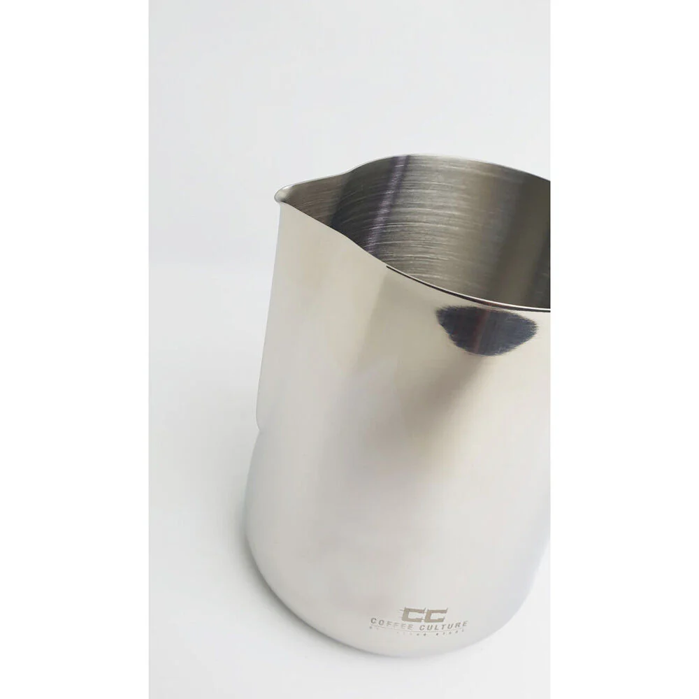 Coffee Culture Stainless Steel 1L Milk Frothing Jug Container with Handle (Silver) - Image 3