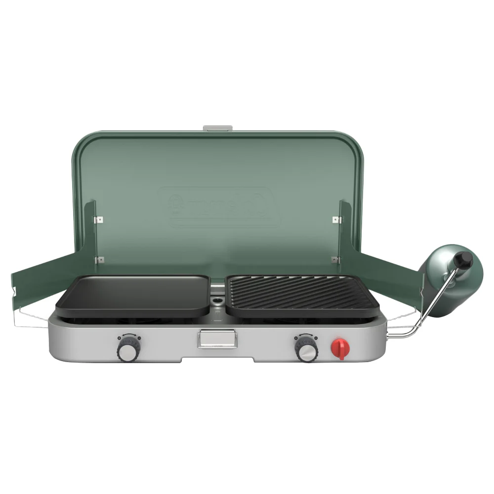 Coleman Cascade 3-in-1 Two Burner Camping Stove (Green) - Image 2