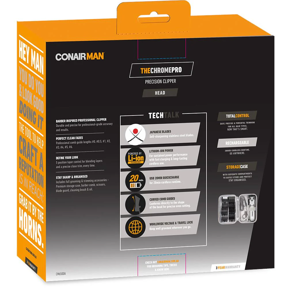 Conairman The ChromePro Clip Hair Clippers - Image 7