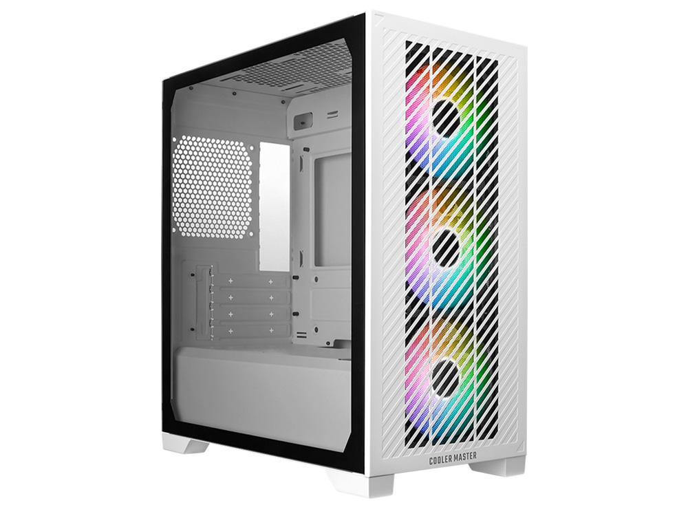 Cooler Master Elite 301 Tempered Glass Micro-ATX Case (White)