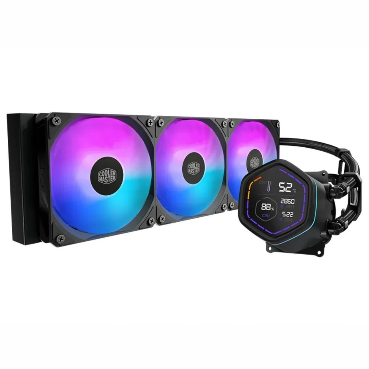 Cooler Master MasterLiquid Core Nex Digital 360mm ARGB All-in-One CPU Liquid Cooler - Black