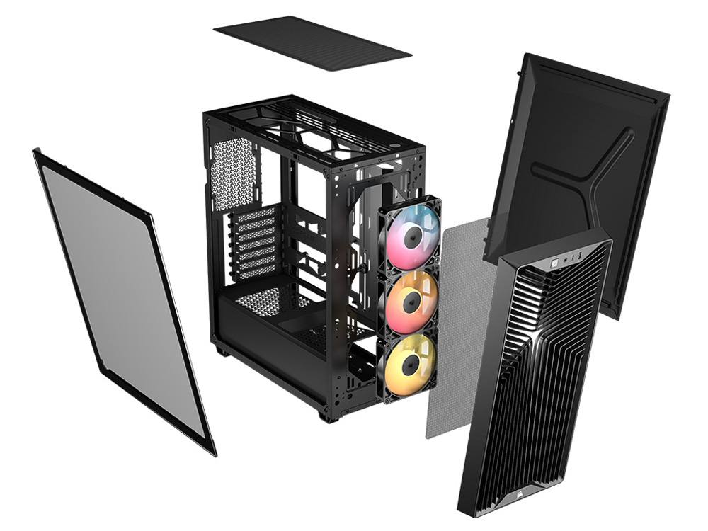 Corsair 3200D RS ARGB Tempered Glass Mid-Tower Case (Black) - Image 6