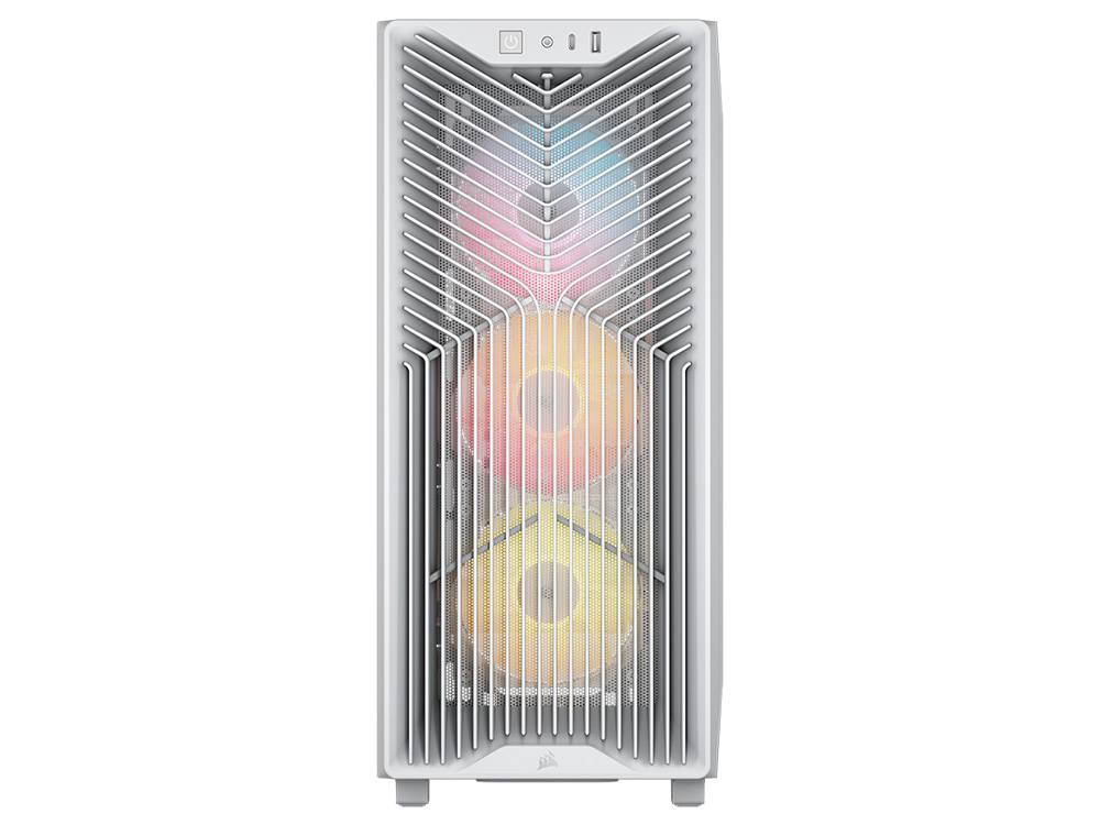 Corsair 3200D RS ARGB Tempered Glass Mid-Tower Case (White) - Image 3