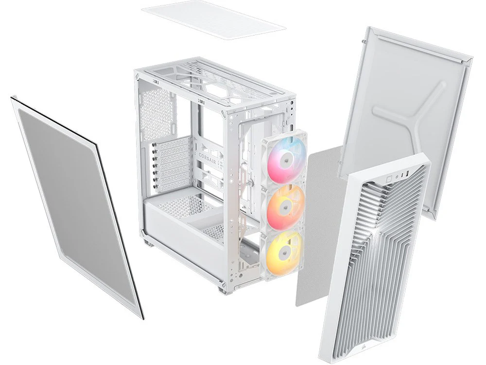 Corsair 3200D RS ARGB Tempered Glass Mid-Tower Case (White) - Image 6