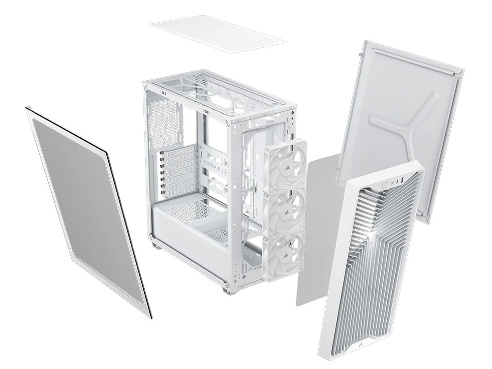 Corsair 3200D RS Tempered Glass Mid-Tower Case (White) - Image 6