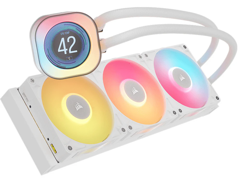 Corsair iCUE LINK TITAN 360 RX LCD 360mm RGB AIO Liquid CPU Cooler - White (CW-9061026-WW) - Image 3