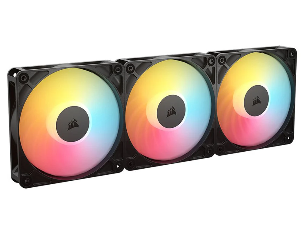 Corsair RS120-R ARGB 120mm PWM Reverse Fan 3-Pack (Black) - Image 4