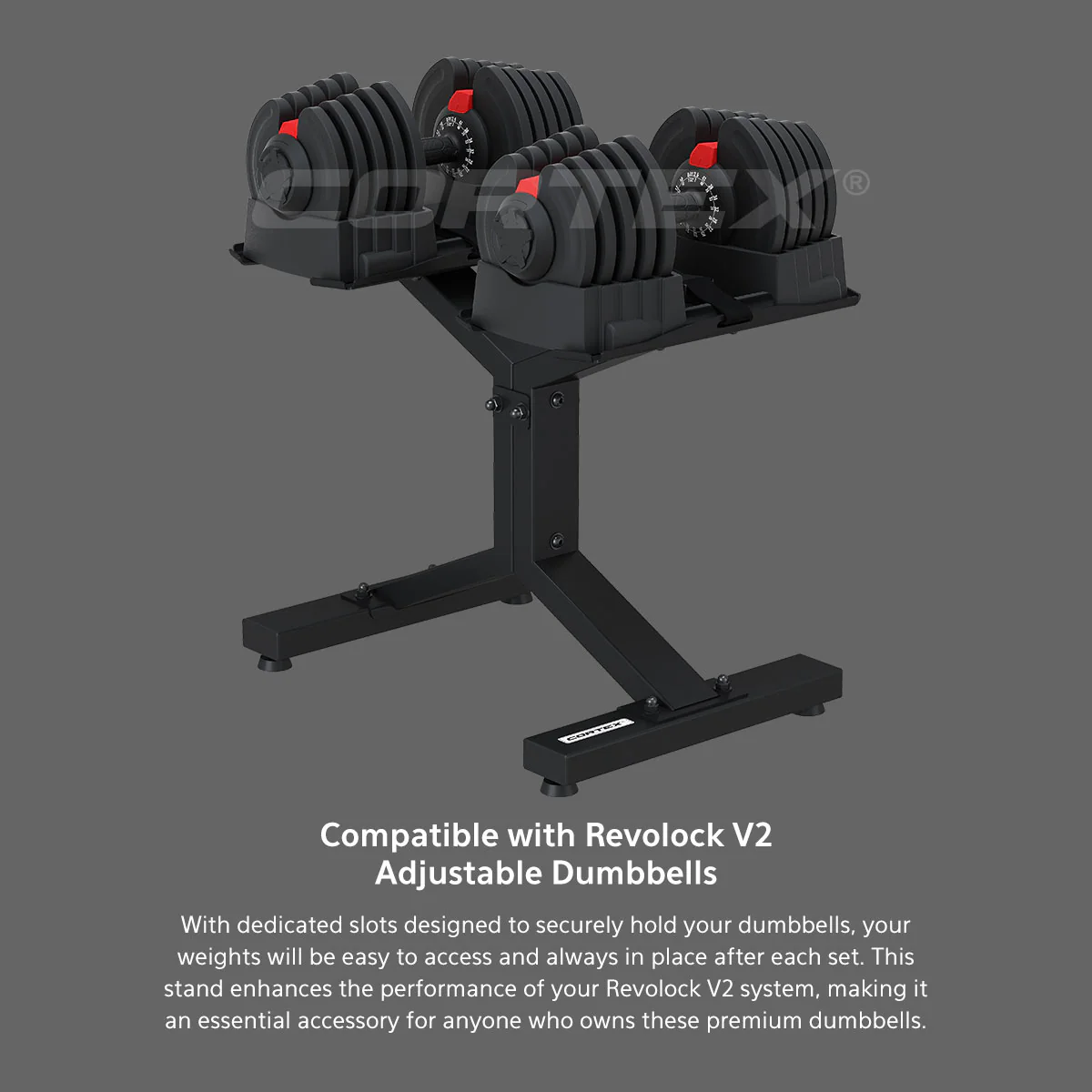CORTEX Revolock V2 80kg Adjustable Dumbbell Pair with Stand - Image 6