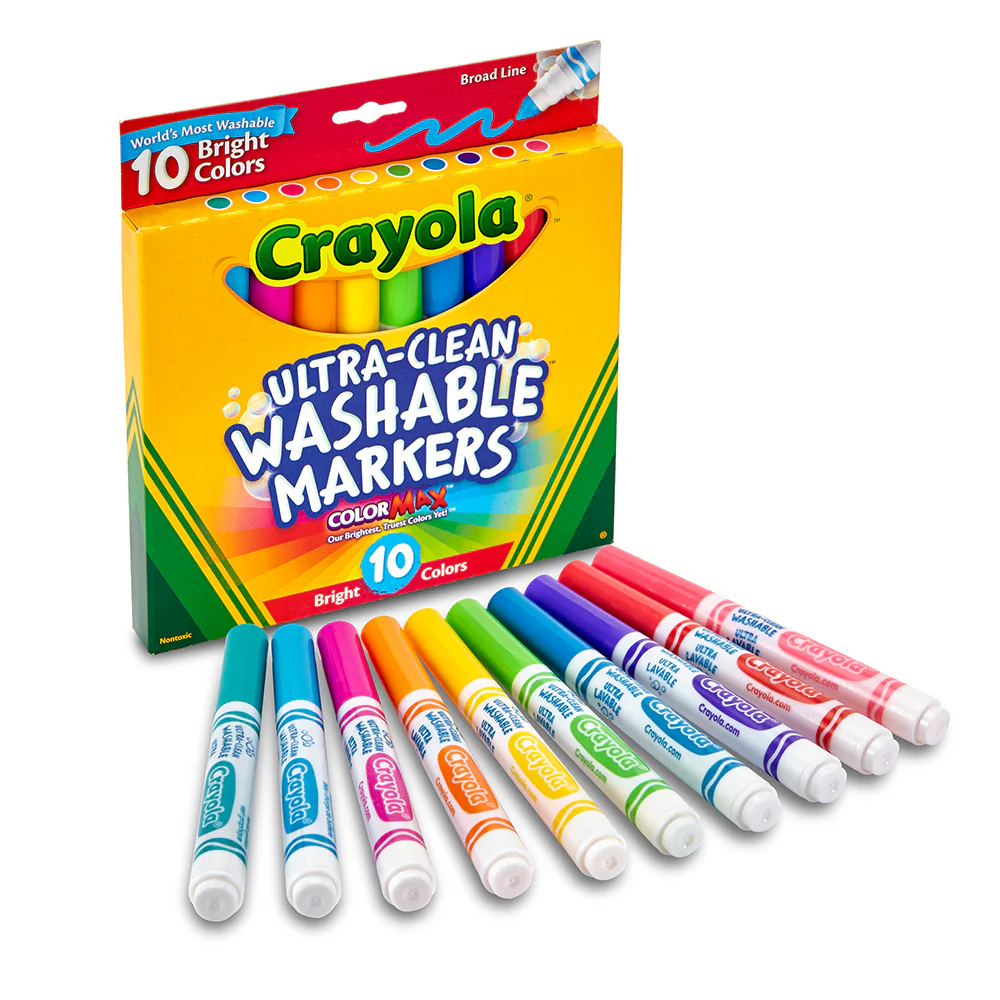 Crayola Kids/Childrens Creative Ultra Clean Bright Markers 36m+ [10 pieces] - Image 3