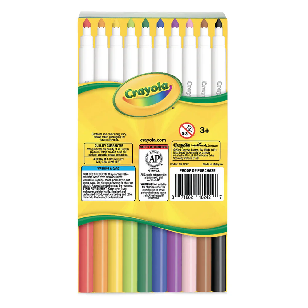 Crayola Super Tips Washable Markers Colouring Set Kids 3y+ [40-Pieces] - Image 2