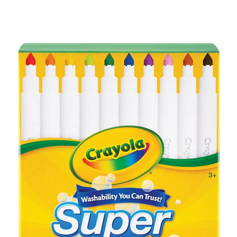 Crayola Super Tips Washable Markers Colouring Set Kids 3y+ [40-Pieces] - Image 3