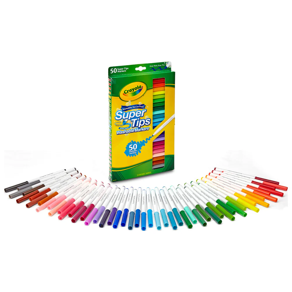 Crayola Supertip Washable Markers Kids/Children Drawing Pens 3y+ [50 pieces] - Image 2