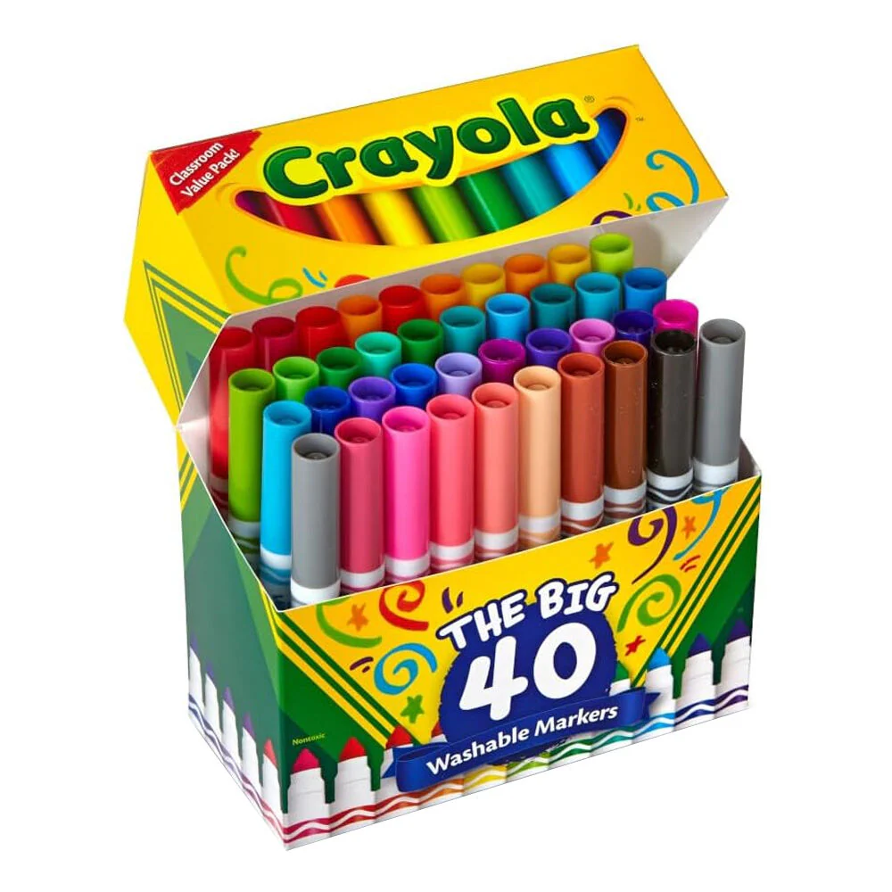 Crayola The Big Washable Markers Kids 3y+ [40-Pieces] - Image 2